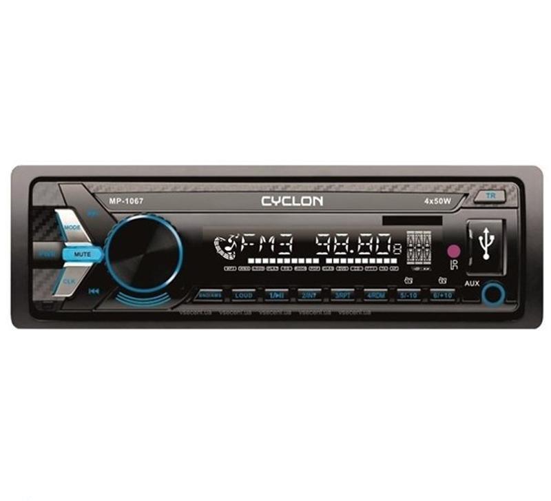 Автомагнітола CYCLONE MP-1067 (Micro USB, Micro SD, цифровий годинник, 1DIN,12 міс гарантія)