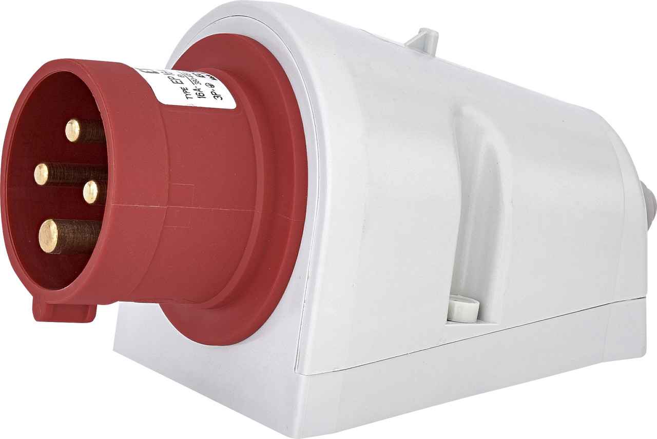 Вилка настінна EP-1643, IP44 (16A, 400V, 3P+PE) ETI 4482059, фото 1