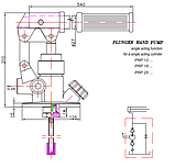 Насос Badestnost односторонній (1й качок вниз) 200 bar, фото 3