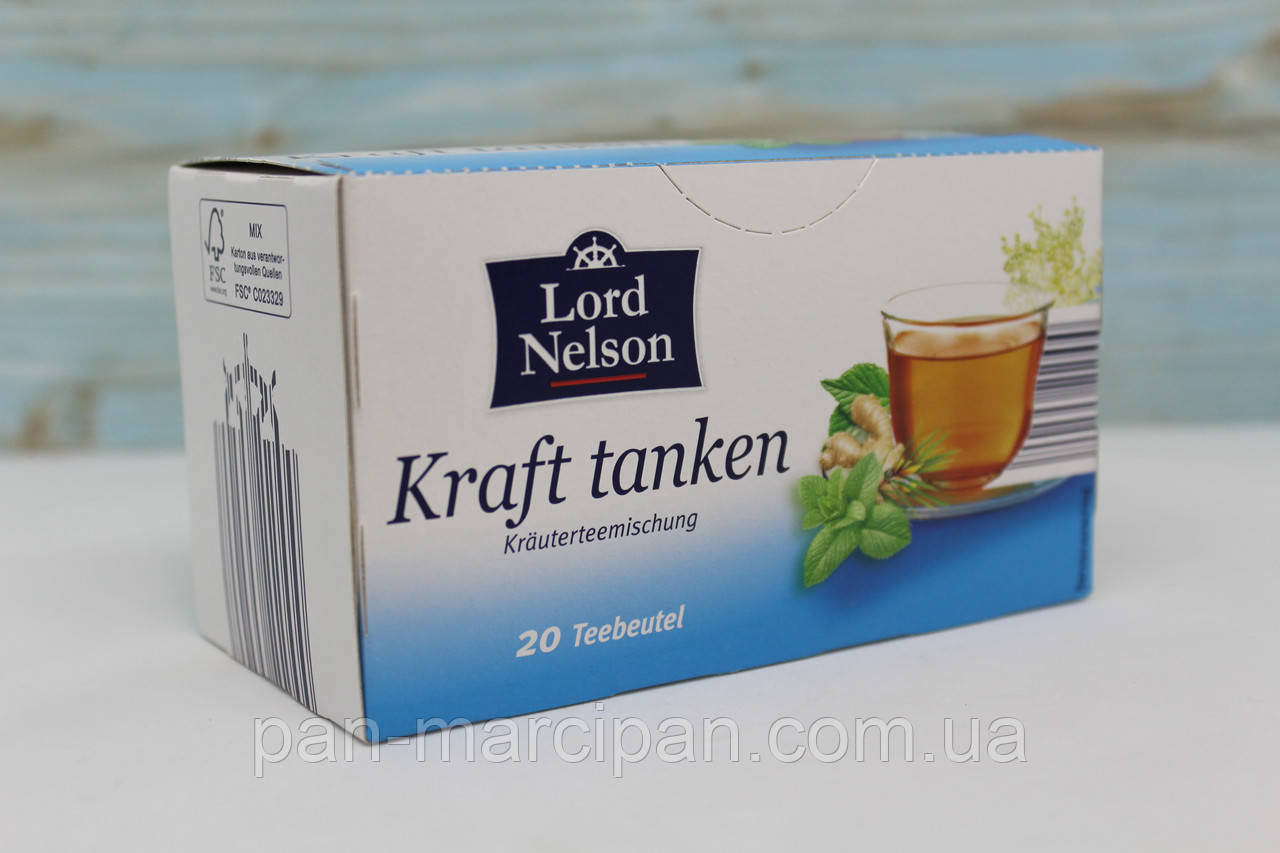 Чай пакетований Lord Nelson Kraft Tanken (м'яка м'ята, імбир) 20 пакетів, фото 1