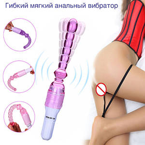Вібратор м'який тонкий Stixx анальний силіконовий