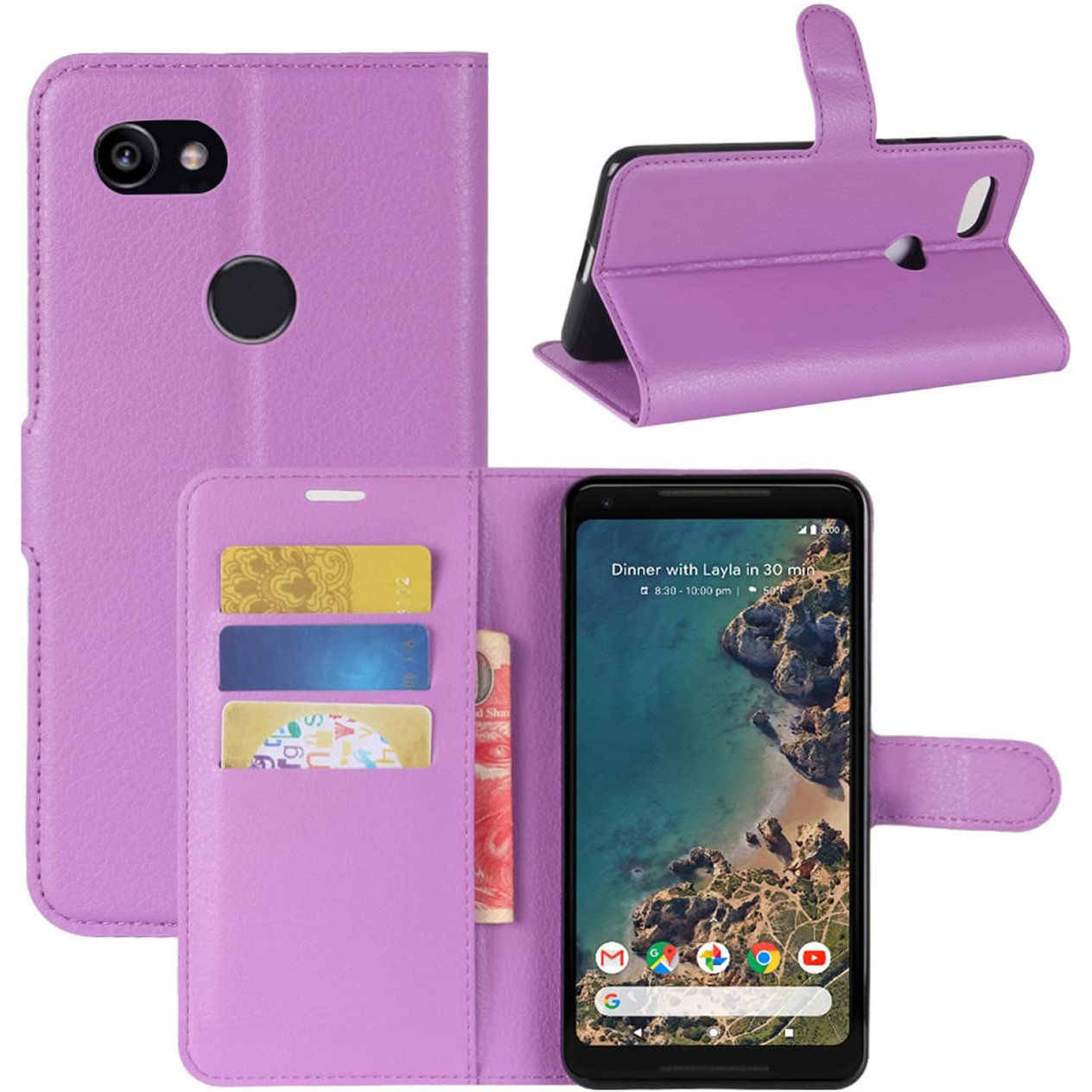 Чохол-книжка Litchie Google Wallet для Pixel 2 XL Violet