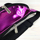 Бананка лакована фіолетова з двома відділеннями, фото 2