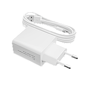 Зарядний пристрій LP АС-013 USB 5 V 2,4 A + кабель USB — Type-C 2 м (Білий) /ОЕМ