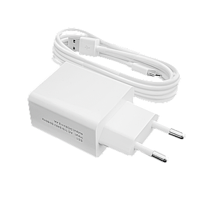 Зарядний пристрій LP АС-013 USB 5 V 2,4 A + кабель USB — Type-C 2 м (Білий) /ОЕМ, фото 1