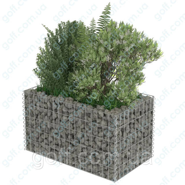 Клумба из сварной сетки габион