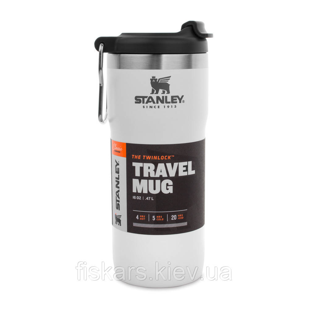 Термокружка Stanley The Twin-Lock Travel Mug 0.47 л. білий (10-06443-017)