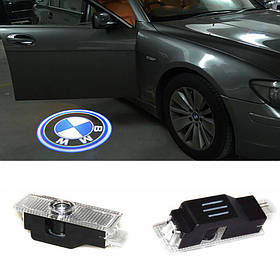 Проектор підсвічування логотипу для дверей BMW (БМВ) Лого з синім обведенням E90 F30 E60 F10 F01 E70 F15