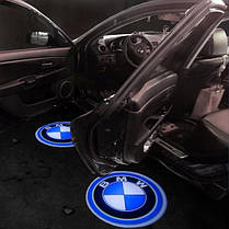 Проектор підсвічування логотипу для дверей BMW (БМВ) Лого з синім обведенням E90 F30 E60 F10 F01 E70 F15, фото 6