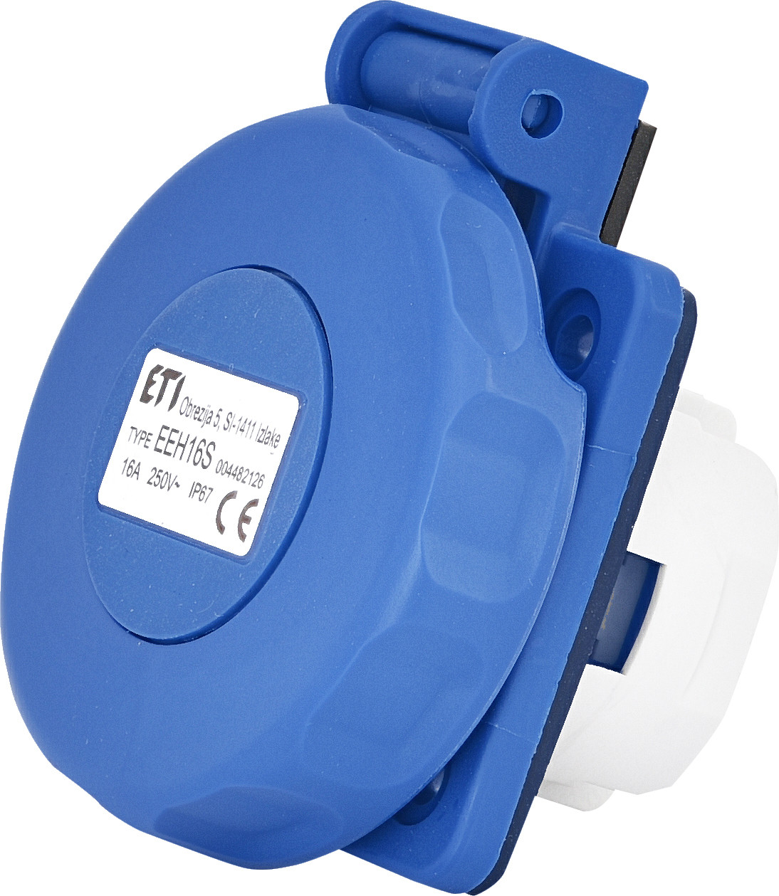 Розетка вбудована EEH-16S IP67 (16A, 230V, 2P+PE) Schuko ETI 4482126, фото 1