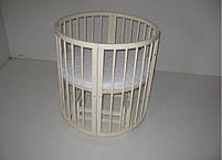 Дитяче ліжечко слонова кістка матрацик трансформер маятник комплект, фото 2