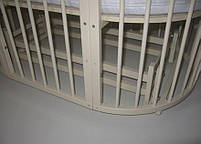 Дитяче ліжечко слонова кістка матрацик трансформер маятник комплект, фото 3