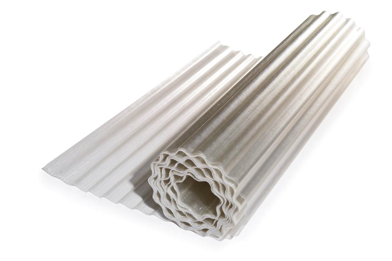 Прозорий пластиковий шифер ELYPLAST Посилений гофрований (Безбарвний) 2.5 Х 30 м