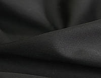 Костюмная однотонная натуральная диагональная итальянская ткань шерстяная с шелком темно синего цвета GK 4