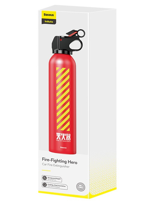 Огнетушитель автомобильный BASEUS Fire-fighting Hero Extinguisher, красный - фото 7 - id-p1205377567