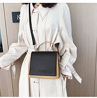 Модна жіноча маленька сумка з ручкою, і на плече "Lyl Fashion" (коричнево-бежевий)