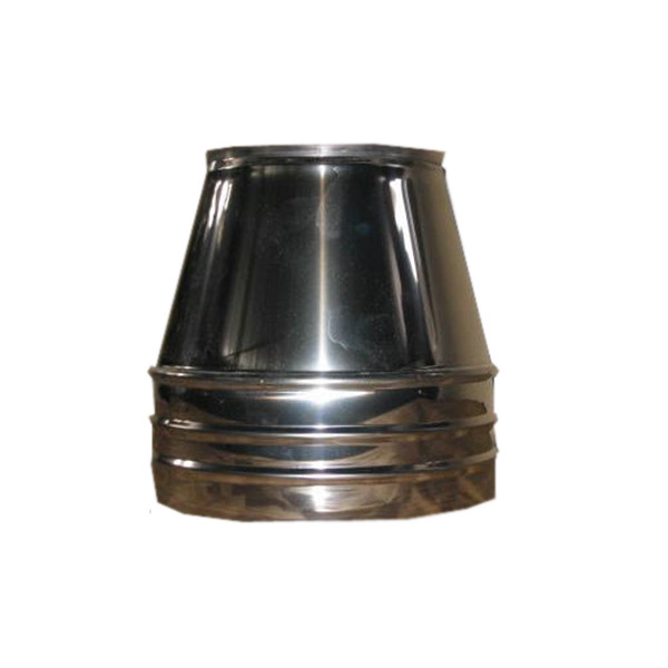 Конус двостінний із неіржавкої сталі (0,6 мм) в оцинкованому кожусі, фото 1