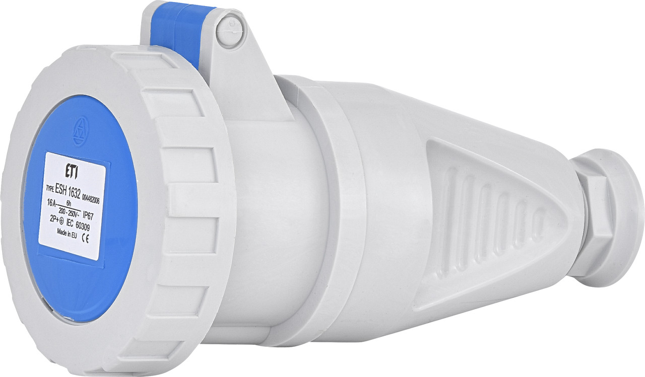 Розетка кабельна ESH-1632 IP67 (16A 230V 2P+PE) ETI 4482006, фото 1