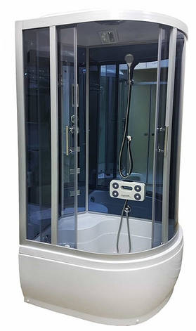 Душовий бокс ATLANTIS AKL-1315 GR L 130х85х220 з електронікою, фото 1