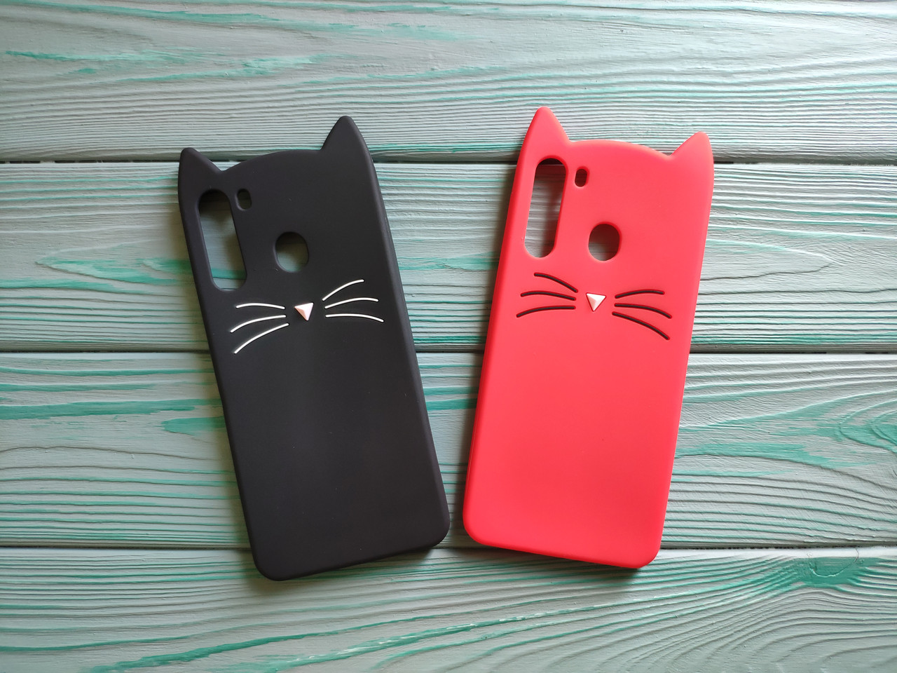 Чохол 3D Cat для Samsung Galaxy A21 2020 A215F Бампер Усики (2 кольори)
