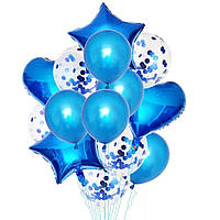 Фонтан з 14 кульок | Синій