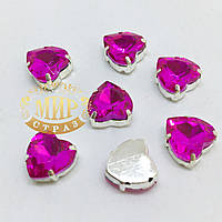 Сердечка в ланцюгах, колір Fuchsia, розмір 10 мм, 1 шт.