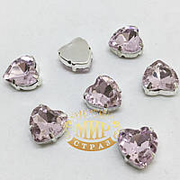 Сердечка в ланцюгах, колір Lt. Rose, розмір 10 мм, 1 шт.