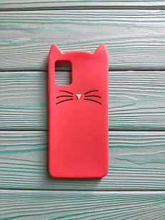 Чохол 3D Cat для Samsung Galaxy A51 2020 Бампер Вусики Червоний