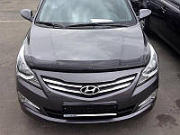 Дефлектор капота (мухобойка) SIM для HYUNDAI Accent/Solaris 2014- , SHYSOL1412