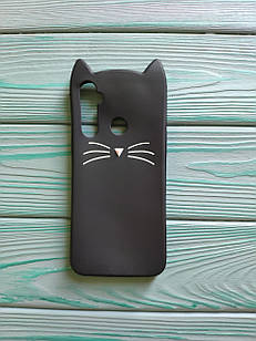 Чохол 3D Cat для Realme 5 Бампер Усики Чорний
