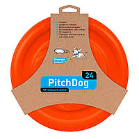 Игровой диск для собак PitchDog Collar 24см Оранжевый