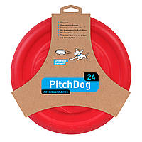 Игровой диск для собак PitchDog Collar 24 см Красный