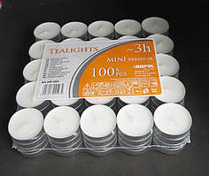 Набір Святкових Свічків Bispol Mini Premium ~ 3 години 100 шт.