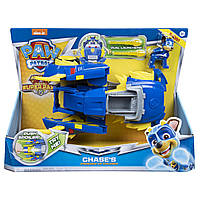 Щенячий патруль Чейз машина-трансформер Могучие щенки Paw Patrol Super Paws Chase s Powered Up Cruiser