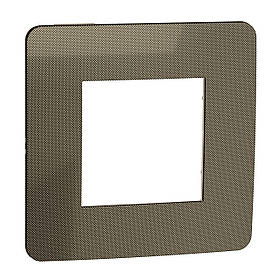 Рамка 1-пост бронза / бежевий New Unica Studio Metal