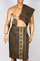 Набір у сауну-кілт + рушник + капці ТУРЦІЯ