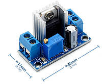 Понижающий модуль питания LM-317 Вход 4,2-40 В Выход 1,2-37 В
