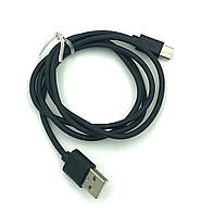 USB кабель / Дата кабель TC-019 силиконовый круглый Type C 1m Black (тех. упаковка)