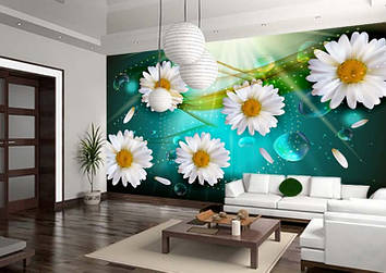 Фото Шпалери "3D Ромашки" - Будь-який розмір! Читаємо опис!