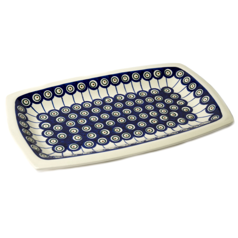 Блюдо прямокутне велике 33 Павичеве око. OUTLET