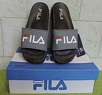 Шлепанцы мужские Fila, сланцы, пляжные шлепки flip-flop. Серая