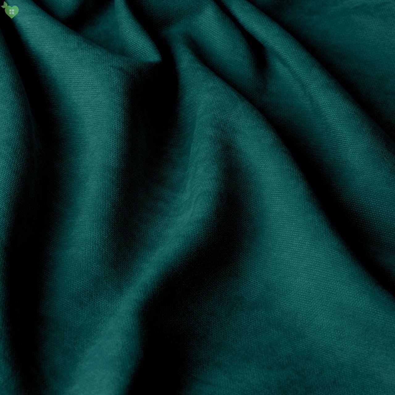 Однотонна декоративна тканина велюр кольору темного смарагду 84369v23, фото 1