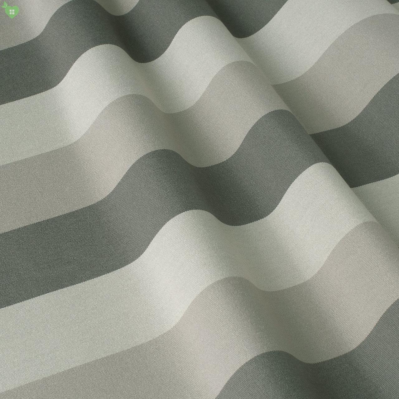 Вулична декоративна тканина у смужку білого чорного та сірого кольору 84340v4, фото 1