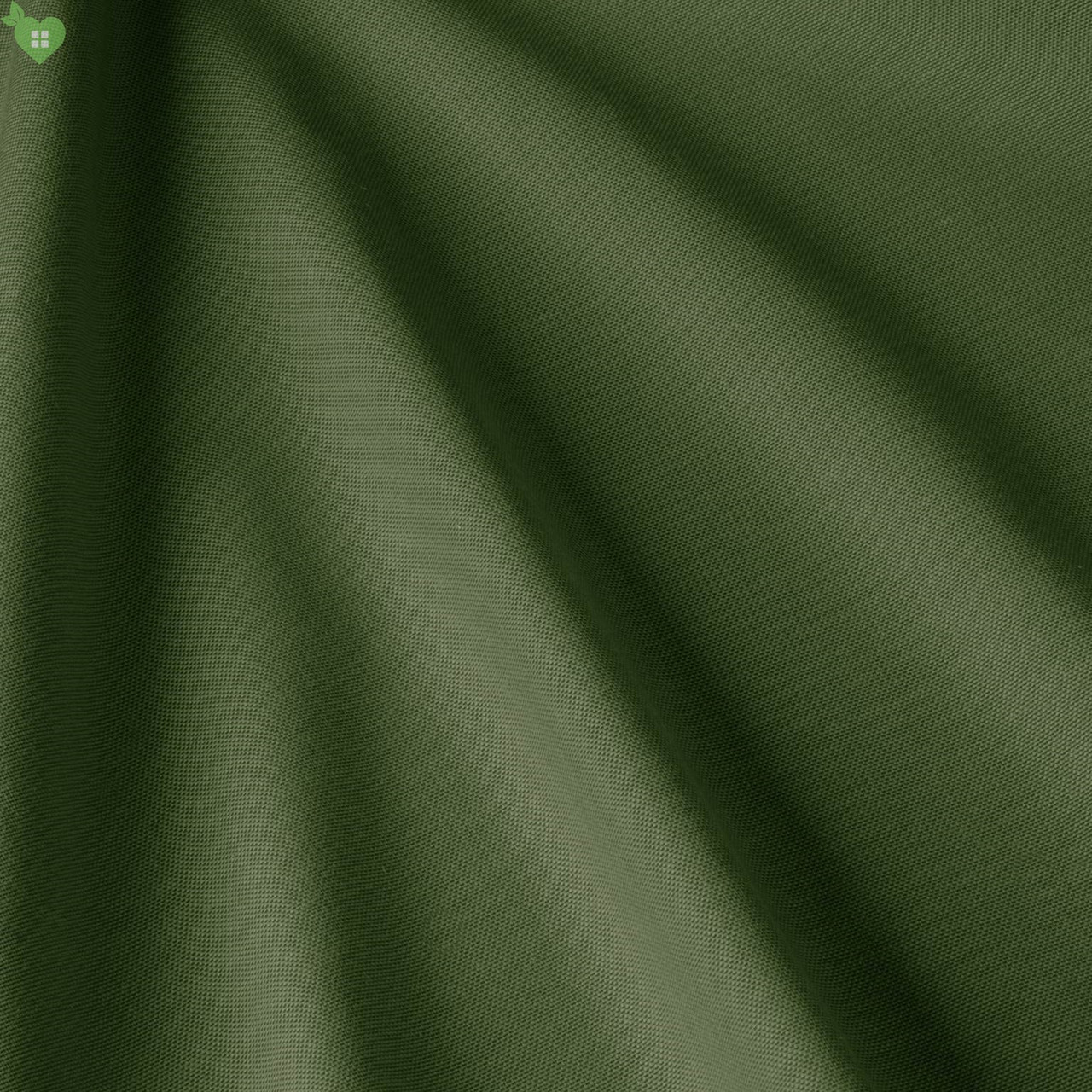 Декоративна однотонна тканина глибокого оливково-зеленого кольору Туреччина DRY-83170, фото 1
