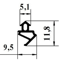 Уплотнитель ALUPLAST прижимной