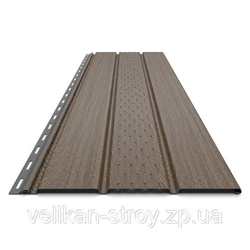 Софіт Budmat з перфорацією/без перфорації горіх (темний-дуб)