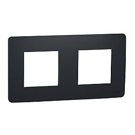 Рамка 2-постова антрацит New Unica Studio