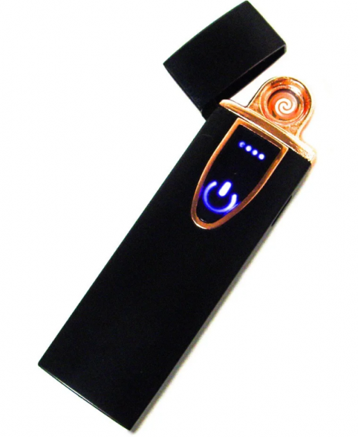 Спіральна електрична запальничка ZGP 7 сенсорна USB Black (2_009327)