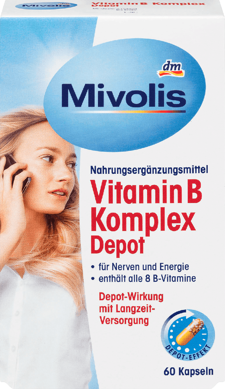 Вітаміни Mivolis Vitamin B Komplex Depot 60 капс., фото 1