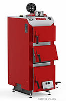 Котел твердопаливний DEFRO KDR PLUS 3 (з автоматикою) 20 кВт. червоно-сірий